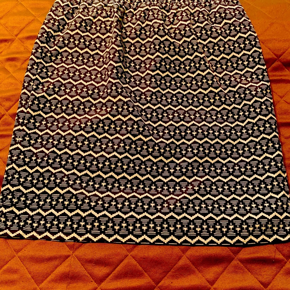 LOFT back and white skirt